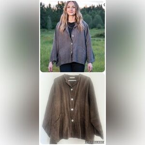 bryn walker Danuta linen duster jacket oversized lagenlook size medium